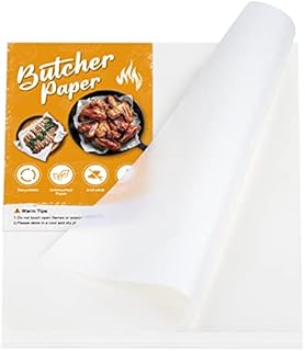ASTARON 60Pcs White Butcher Paper No Wax Disposable Butcher Paper Square Wrapping Paper for Smoking Various Meats 12 x 12 inch