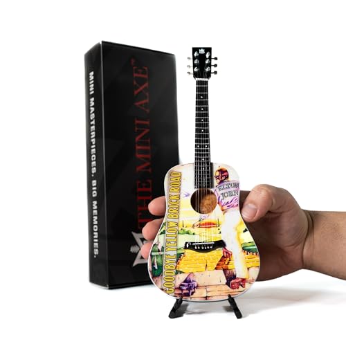 Guitare miniature Elton John réplique miniature Goodbye Yellow Brick Road RONZ World