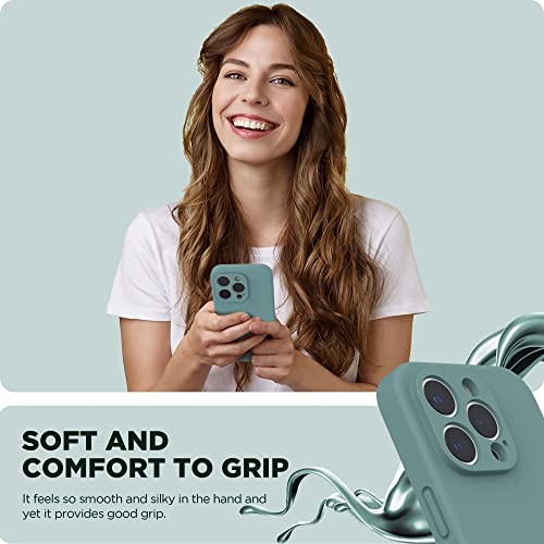 SURPHY Designed for iPhone 14 Pro Case with Screen Protector, (Camera Protection & Soft Microfiber Lining) Liquid Silicone Phone Case, Cactus Green by SURPHY - Image 6