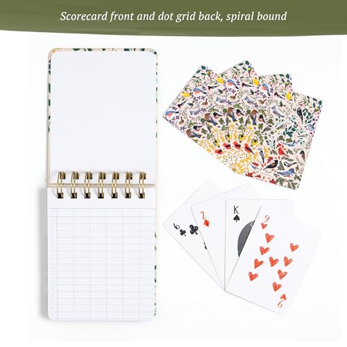 Baraja de cartas temáticas de pájaros Póker con bloc de puntuación miniatura 2