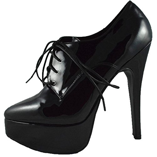Women's 6.5 inch Stiletto Heel Oxford (Black;11)4