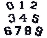 Partyfareast Number/Letter Set Patches For Clothing Iron On Applique Embroidery Sticker Badge DIY (0-9 number set)