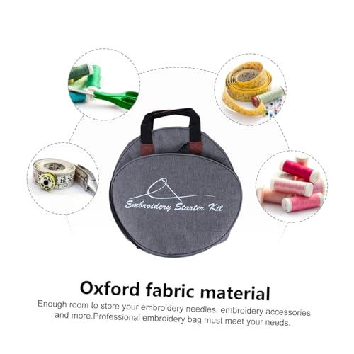 Bolsa de herramientas de bordado de tela Oxford compacta para costura 7