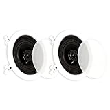 Theater Solutions CS4C in Ceiling Surround Sound Home Theater Contractor Pair, White, 4-inch
