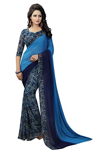CRAFTSTRIBE Indiani Etnica Bollywood Nuziale Abito Sari Indiano Stampato Wedding Saree delle Donne