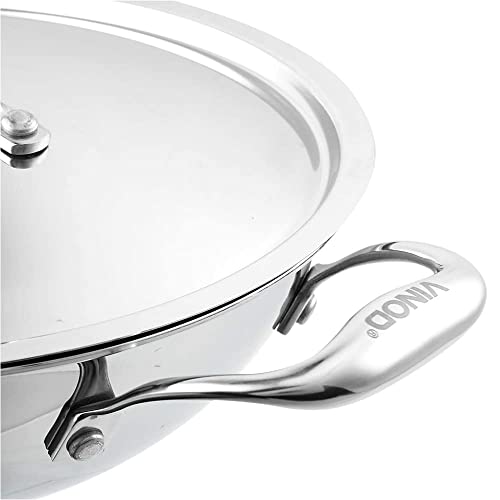 Wok de acero inoxidable con tapa 32 cm 5.2 litros miniatura 3