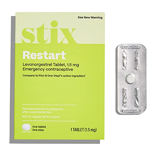 Stix Restart Emergency Contraceptive, Morning After Pill, Compared To One Step Plan B, 1.5Mg Levonorgestrel Tablet, Take Within 72 Hours (1 Tablet) #TOP7