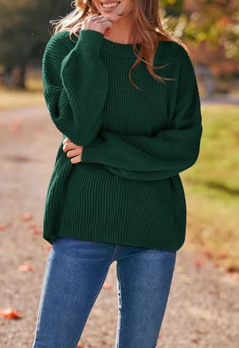Image of PRETTYGARDEN Womens Sweaters Spring 2026 Oversized Chunky Knitted Pullover Sweater Casual Long Sleeve Crewneck Cute Sweaters