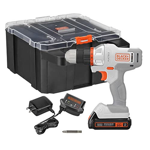 BLACK+DECKER BLACK+DECKER MATRIX 20V MAX* Kit de taladro con estuche de almacenamiento (BDCDMT120WCSTFF)