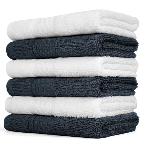 Cleanbear Extra Soft Wash Cloths Washcloths Set 6-Pack 13 x 13 In...