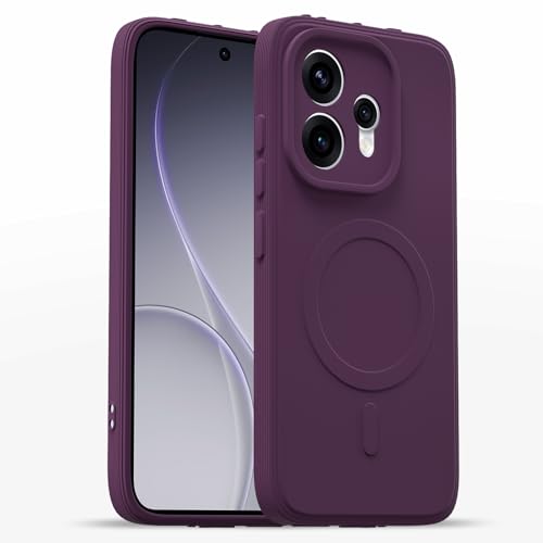 Image of Pikkme Back Cover for Oppo Reno 15 5G Soft Matte Silicone Mag-Safe Design (Mag-Safe Not Support) Camera Protection | Slim Fit Bumper Cover (Purple)