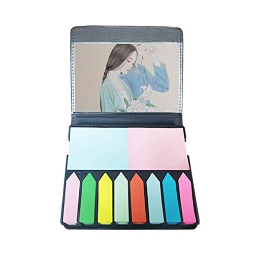Note auto-adhésive délicate peinture chinoise lily flower et marqueur de page premium