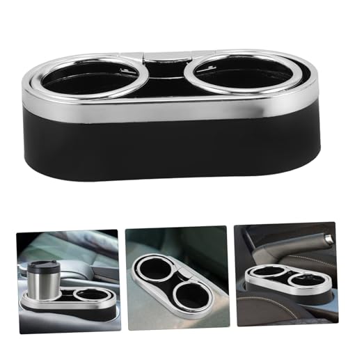 Portavasos Doble para Consola de Auto Autoadhesivo Negro miniatura 4