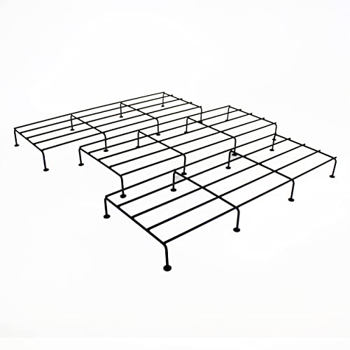 Decorlives Pack Of 3 Rectangular Metal Planter Stand - Planter Stand For Outdoor Plants - Metal Plant Stand For Indoor Plants- Patio Planter Stand,24 Inch #TOP1