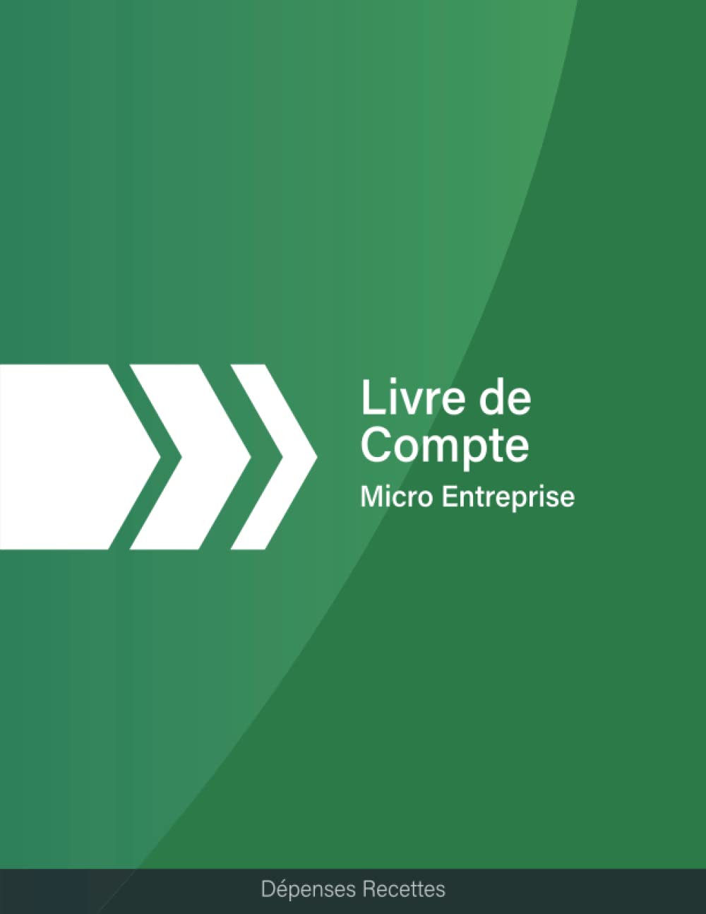 Livre de Compte Micro Entreprise Dépenses Recettes: Cahier de comptabilité | Carnet registre de suivi recettes dépenses | Journal de compte Simple, Facile, Efficace