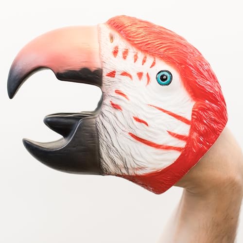 Wild Thingz Red Macaw Hand Puppet for Kids, 16 cm x 15 cm x 9 cm - Image 3