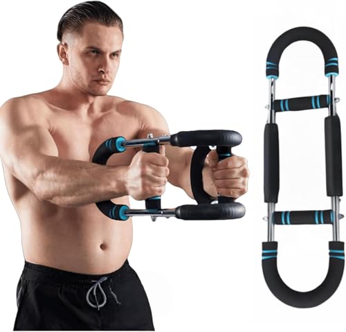 Trenavo Brusttrainer & Armtrainer – Verstellbarer Powertrainer – Ganzkörper Fitnessgerät für Muskelaufbau & Heimtraining (Blau)