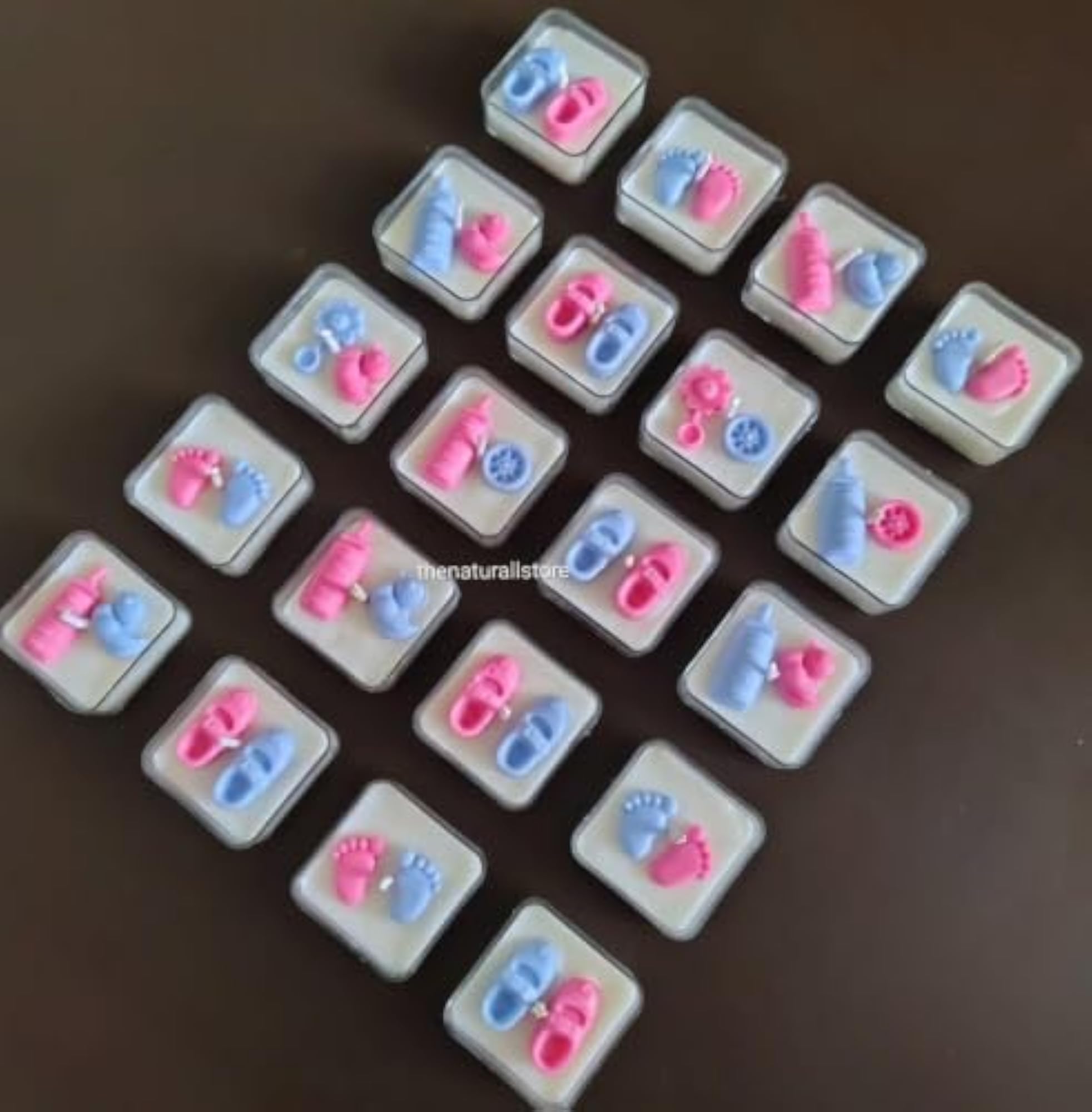 Acrylic Square Shape Baby Shower Scented Candles