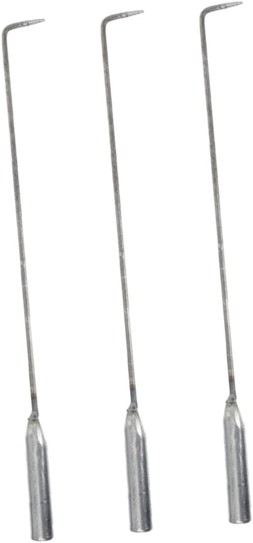 PRETYZOOM 3pcs Fire Pit Tools Set Fire Pokers with Manhole Hook Steel Fireplace Tongs for Outdoor Camping BBQ and Indoor Fireplace Accessories