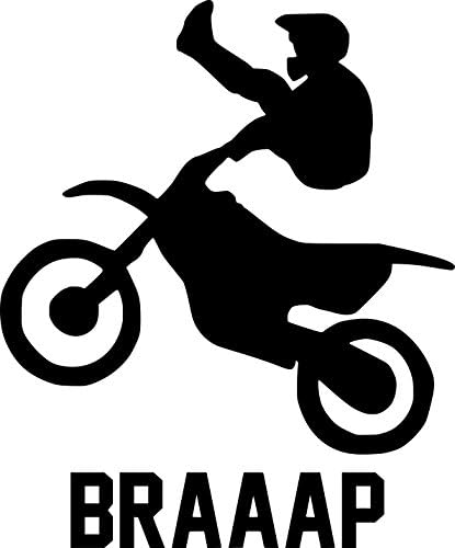 Motocross Rider Vinyl Decal Sticker | Cars Trucks Walls Vans Windows Laptops | Black | 5.5 X 4.5 Inches | KCD1817B