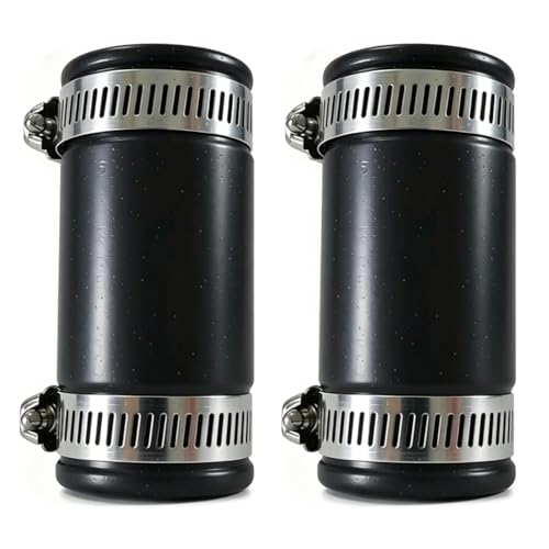 Conector flexible de tubo de goma resistente de 1.6 pulgadas con 4 abrazaderas 2