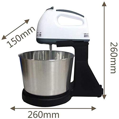 SOAR Küchenmaschine Rührgerät Elektrische Mixer, 7-Gang-Rührbesen Creme Mixer einschließlich Edelstahl-Schüssel 2L Hand… – Bild 3