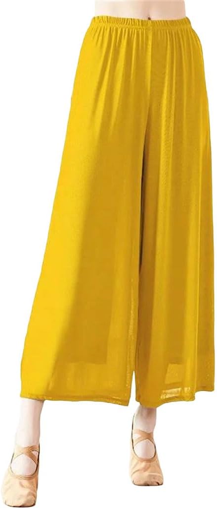 Women's Classical Dance Light Weight Water Yarn Ancient Style Folk Dance Body Rhyme Practice Wear