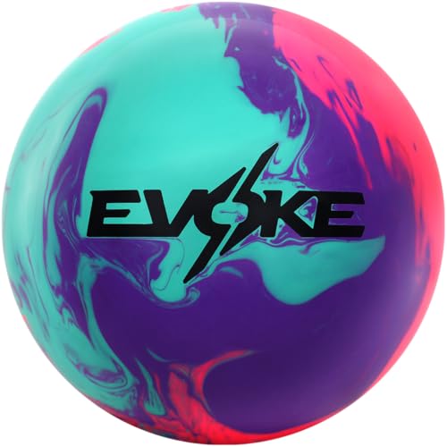 MOTIV Evoke Mayhem Bowling Ball | Medium-Heavy Oil | Teal, Purple, Pink Solid | Available in 12-16 pounds (15, Pounds)
