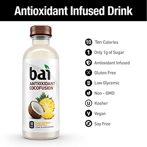 Bai Coconut Flavored Water, Puna Coconut Pineapple, Antioxidant Infused Drinks, 18 Fluid Ounce Bottles, (Pack Of 12) #TOP2