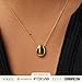 Ana Luisa Pebble Pendant Necklace for Women - 14K Gold Plated and Silver Rhodium Plated Trendy Teardrop Necklace with Lobster Clasp - Hypoallergenic, Water-Resistant, Tarnish-Free Jewelry