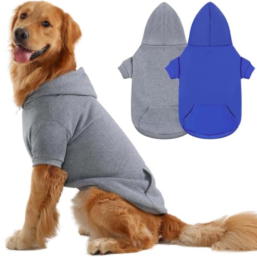 2-Pack-Dog-Sweaters-for-Large-Dogs-Dog-Hoodie-Clothes-Apparel-Sweatshirt 2 Pack Dog Sweaters for Large Dogs, Dog Hoodie Clothes Apparel Sweatshirt - Image 1