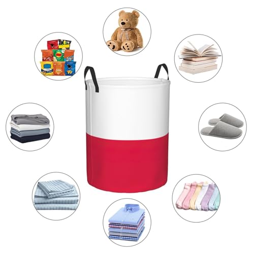 Panier à linge haut motif Pologne en textile durable - 7
