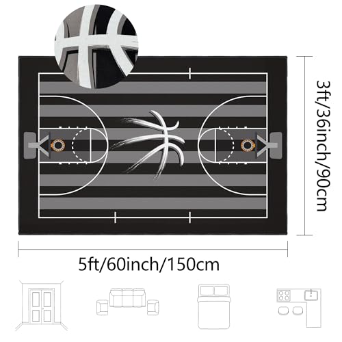 Tapete deportivo de baloncesto 90x150 cm antideslizante miniatura 2