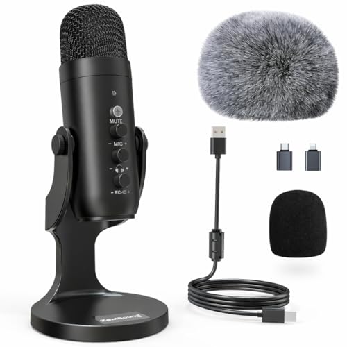 zealsound K66 micro noir éliminez les bruits de souffle avec la bonnette fourrure D65