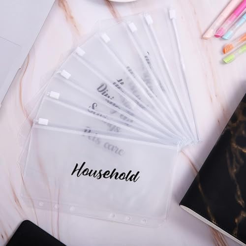 Image of SKYDUE Budget Binder, Money Saving Binder with Zipper Envelopes, Cash Envelopes and Expense Budget Sheets for Budgeting (Mabble)