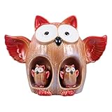 KONTONTY Keramik Eulen Spardose Cartoon Sparschwein Kinder Sparbehälter Geschenk für Jungen Mädchen Schlafzimmerdekoration