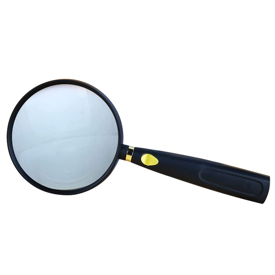 CanEve Lupa de 20X 90 mm Lupa de Mano Marco Engrosado Inastillable Personas Mayores Niños Lectura Lupa con ABS Mango Suave Antideslizante for Lectura, Pasatiempos, Regalos for Negro Lupa
