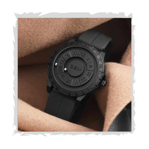 Shocknshop Magnetic Rolling Pointer Roulette Quartz Black Dial So...