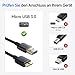 Cable Matters Kurzes Micro-USB-3.0-Kabel 0,5 m, externes Festplattenkabel, USBA auf USB-MicroB-Kabel, kompatibel mit Seagate, LaCie, Toshiba, Samsung, Western Digital/WD externer Festplatte, Schwarz