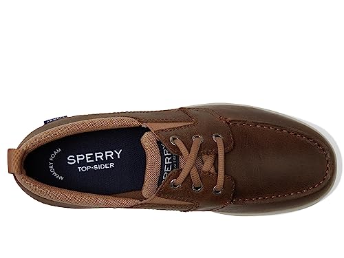 Image of Sperry Men's, Bowrider Plushstep 3-Eye Slip-On Tan Leather
