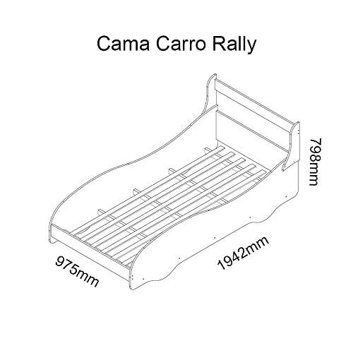 Cama Infantil Carro Rally Azul - Azul