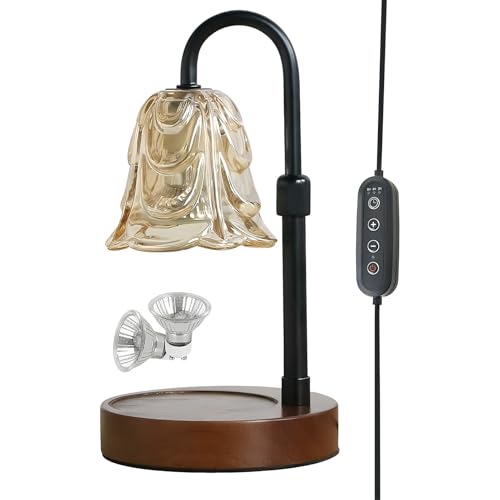 Shenrongtong El Calentador de Velas con Iluminación,Centros De Mesa Modernos Ajustables Para Decoración | Lámpara Para Derretir De Velas - Para Mujeres y Mamá, para Dormitorio, para Cena Romántica y