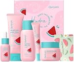 QUIYUM Watermelon Soins de la peau, Ensembles de soins de la santé pour les femmes, Ensemble de soins pour la peau avec nettoyant, Toner, Sérum, Sérage des yeux, Hydratant pour les filles adolescentes Maman fille Lover Fête des mères Anniversaire Noël 5pcs