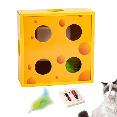 猫用パズルボックス | 自動回転エンターテイメント,パズルキャットトイ,リビングルーム用 室内用 一人遊び用 屋外用 誕生日用 公園用 退屈しのぎ用