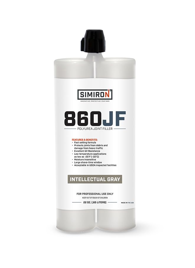Polyurea Joint Filler 22Oz Cartridge - Fills Concrete Joints - Fast Setting, 100% Solids, VOC Free - Excellent UV Resistance, Moisture Insensitive, Large Shave-Time Window (Intellectual Gray)