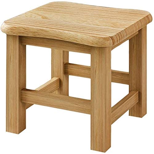 Banc de chaussure carré en bois massif pour salon et salle de bains