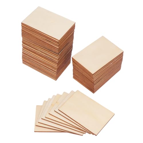 Creatività Illimitata: Questi rettangoli di legno da decorare incoraggiano l'arte fai-da-te, perfetti per progetti di scrapbooking, pittura e decorazioni personalizzate