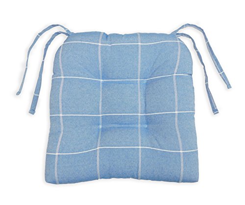 Arlee Highland Set Of 2 Chair Pad, 2 Count (Pack Of 1), Blue #TOP1