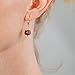 Natural Ruby Earrings -Ruby Gemstone Cube Drop Earrings- July Birthstone Birthday Gift Idea- Handmade- Genuine Ruby Gemstones