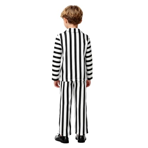Disfraz de Rayas Blancas y Negras para Niños miniatura 2